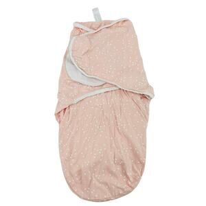 Peanutshell Swaddle Blankets for Baby Girls Pink White Polka Dot 3-6 Months